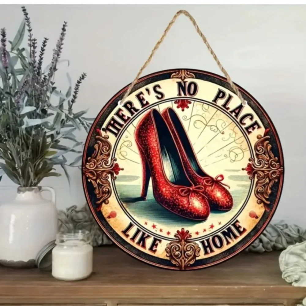 NWT! Wizard of Oz Dorothy Ruby Shoes Wall Hanging “There’s No Place Like Home”!